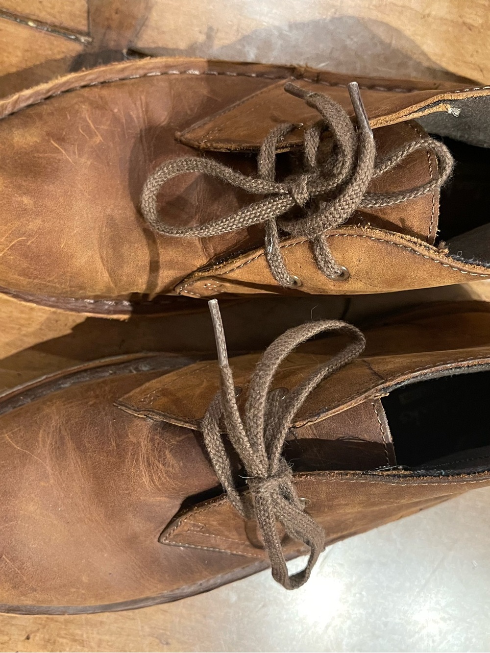 Clarks Brown Leather Ankle Booties with Lace-Up Front